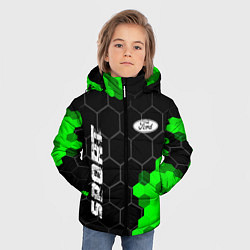 Куртка зимняя для мальчика Ford green sport hexagon, цвет: 3D-черный — фото 2