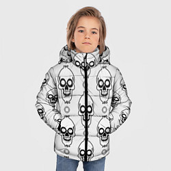 Куртка зимняя для мальчика Череп и круг, цвет: 3D-черный — фото 2