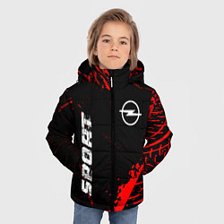Куртка зимняя для мальчика Opel red sport tires, цвет: 3D-черный — фото 2