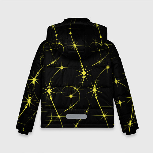 Зимняя куртка для мальчика Паттерн золотых линий и звезд / 3D-Красный – фото 2