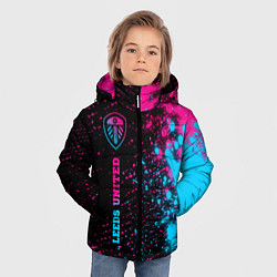 Куртка зимняя для мальчика Leeds United - neon gradient по-вертикали, цвет: 3D-черный — фото 2