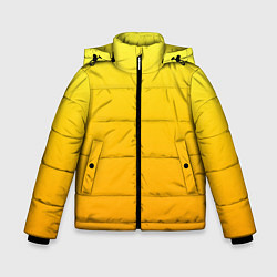 Куртка зимняя для мальчика Градиент насыщенный жёлтый, цвет: 3D-светло-серый