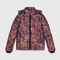 Куртка зимняя для мальчика Драгоценный фиолетово-медный абстракция, цвет: 3D-черный