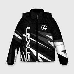 Куртка зимняя для мальчика Лексус - монохромная абстракция, цвет: 3D-светло-серый