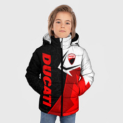 Куртка зимняя для мальчика Ducati moto - красная униформа, цвет: 3D-светло-серый — фото 2