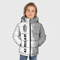 Куртка зимняя для мальчика AC Milan sport на светлом фоне по-вертикали, цвет: 3D-черный — фото 2