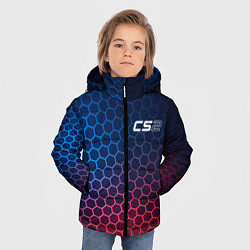Куртка зимняя для мальчика Counter Strike 2 неоновые соты, цвет: 3D-черный — фото 2