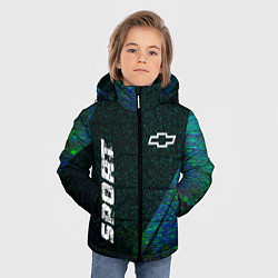 Куртка зимняя для мальчика Chevrolet sport glitch blue, цвет: 3D-черный — фото 2