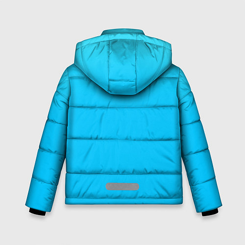 Зимняя куртка для мальчика Мягкий градиент ярко-голубой / 3D-Светло-серый – фото 2