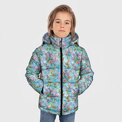 Куртка зимняя для мальчика Паттерн из сирени, цвет: 3D-красный — фото 2