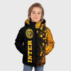 Куртка зимняя для мальчика Inter - gold gradient по-вертикали, цвет: 3D-черный — фото 2