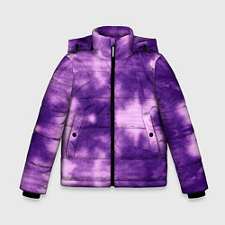 Куртка зимняя для мальчика Фиолетовый тайдай, цвет: 3D-красный