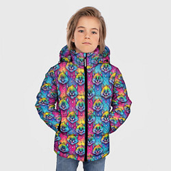Куртка зимняя для мальчика Фурри мордочки лисички, цвет: 3D-светло-серый — фото 2