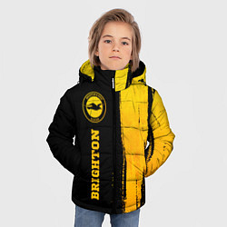 Куртка зимняя для мальчика Brighton - gold gradient по-вертикали, цвет: 3D-черный — фото 2