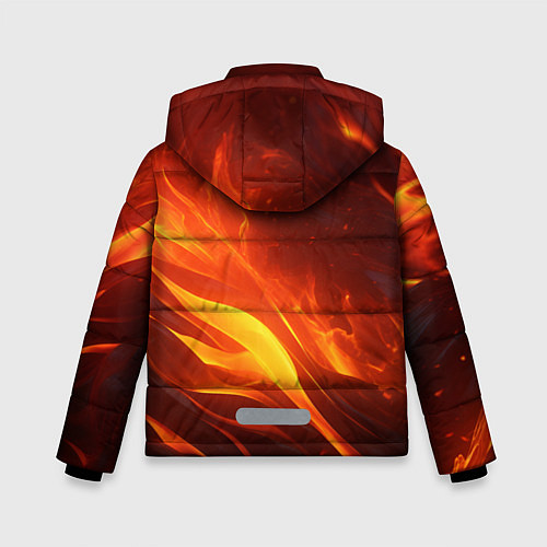 Зимняя куртка для мальчика Яркие языки пламени / 3D-Красный – фото 2