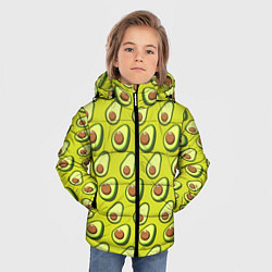 Куртка зимняя для мальчика Паттерн с половинкой авокадо, цвет: 3D-светло-серый — фото 2