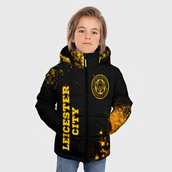 Куртка зимняя для мальчика Leicester City - gold gradient вертикально, цвет: 3D-черный — фото 2