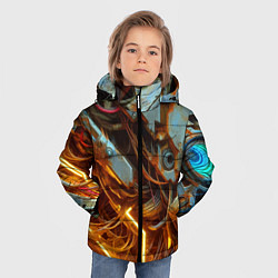 Куртка зимняя для мальчика Cyber armor - ai art, цвет: 3D-светло-серый — фото 2