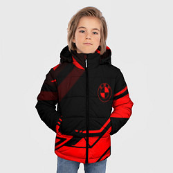 Куртка зимняя для мальчика BMW geometry sport red, цвет: 3D-черный — фото 2