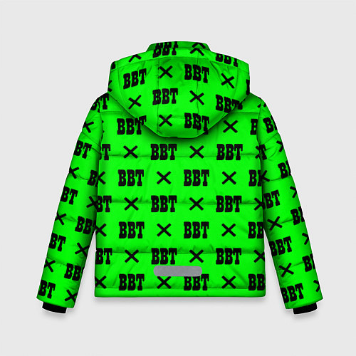Зимняя куртка для мальчика BBT logo green steel / 3D-Красный – фото 2