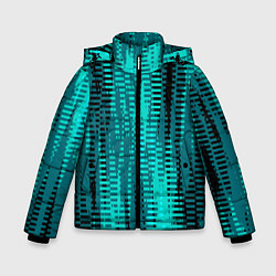 Зимняя куртка для мальчика Бирюзовый абстрактные полосы