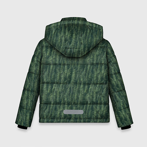 Зимняя куртка для мальчика Зеленые клубы шерсти / 3D-Светло-серый – фото 2