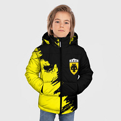 Куртка зимняя для мальчика AEK sport color yellow, цвет: 3D-черный — фото 2