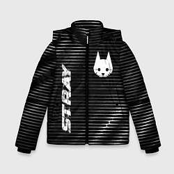 Куртка зимняя для мальчика Stray metal game lines, цвет: 3D-черный