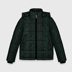 Куртка зимняя для мальчика Чёрный в мелкие полоски, цвет: 3D-черный