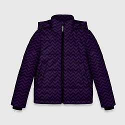 Зимняя куртка для мальчика Чёрно-фиолетовый ломаные полосы