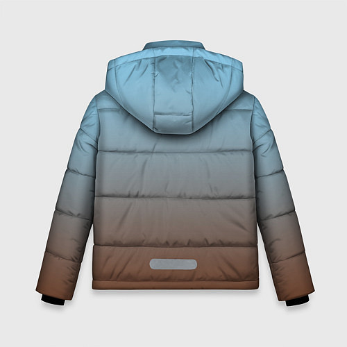 Зимняя куртка для мальчика Текстура градиент / 3D-Красный – фото 2