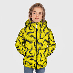 Куртка зимняя для мальчика Сороконожка узор, цвет: 3D-светло-серый — фото 2