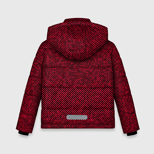 Зимняя куртка для мальчика Текстурированный красно-чёрный / 3D-Красный – фото 2