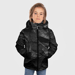 Куртка зимняя для мальчика Текстура темной скалы, цвет: 3D-красный — фото 2