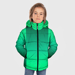 Куртка зимняя для мальчика Яркий зеленый градиентный комбинированный фон, цвет: 3D-черный — фото 2