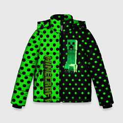 Куртка зимняя для мальчика Minecraft creeper pattern, цвет: 3D-черный