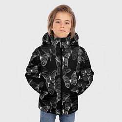 Куртка зимняя для мальчика Паттерн бабочки, цвет: 3D-черный — фото 2
