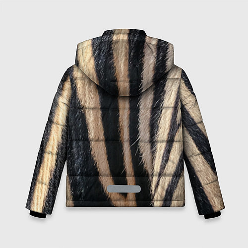 Зимняя куртка для мальчика Мех зебры / 3D-Светло-серый – фото 2