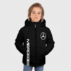 Куртка зимняя для мальчика Mercedes benz logo white auto, цвет: 3D-черный — фото 2