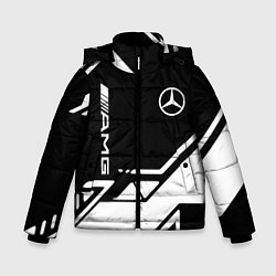 Куртка зимняя для мальчика Mercedes bens geometry, цвет: 3D-красный