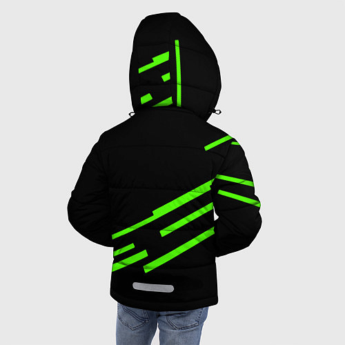 Зимняя куртка для мальчика Razer line green / 3D-Светло-серый – фото 4