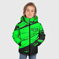 Куртка зимняя для мальчика Geely sport green, цвет: 3D-черный — фото 2