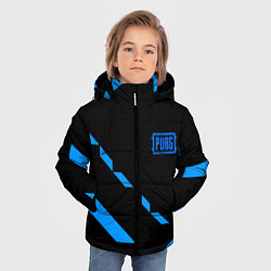 Куртка зимняя для мальчика PUBG blue geometry, цвет: 3D-черный — фото 2