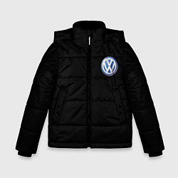 Куртка зимняя для мальчика Volkswagen logo auto, цвет: 3D-черный