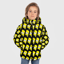 Куртка зимняя для мальчика Барт Симпсон: узор, цвет: 3D-черный — фото 2