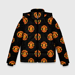 Куртка зимняя для мальчика Manchester United Pattern, цвет: 3D-черный