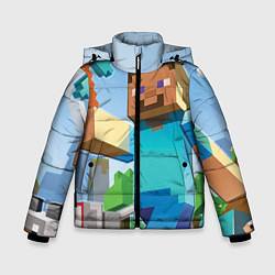 Куртка зимняя для мальчика Minecraft World, цвет: 3D-черный