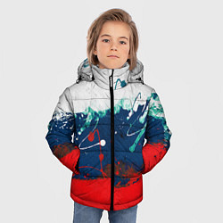 Куртка зимняя для мальчика Триколор РФ цвета 3D-черный — фото 2
