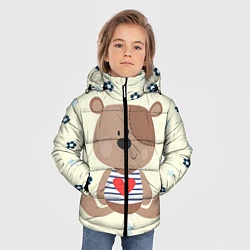 Куртка зимняя для мальчика Любовь мишки, цвет: 3D-светло-серый — фото 2
