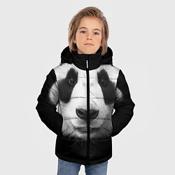 Куртка зимняя для мальчика Взгляд панды, цвет: 3D-черный — фото 2